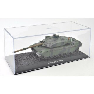 CHALLENGER 1 von 1984  Die Cast Fertigmodell in Vitrine in Maßstab 1:72