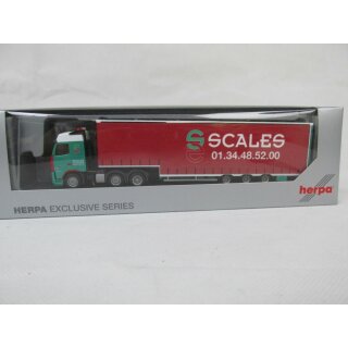 Volvo FH Jumbogardinenplanen-Sattelzug "Scales"Herpa 1:87  914109