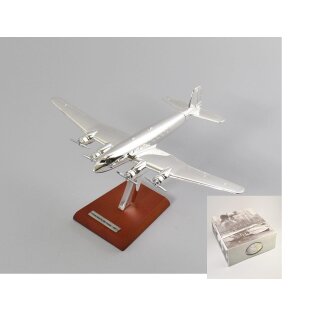 Versilberte Focke-Wulf FW 200 Condor Metall  Flugzeug Fertigmodell Maßstab 1:200 Limited Edition