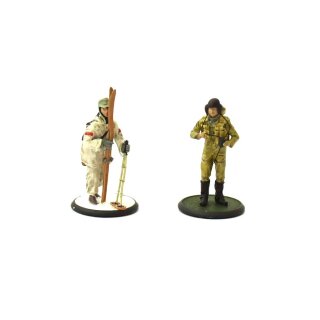 Deutsche Soldaten Gebirgsjäger + Pilot Fertigmodelle Maßstab 1/32