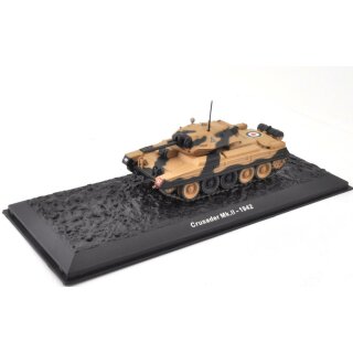Crusader MKII 1/72 Panzer Die-Cast Fertigmodell in Vitrine