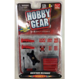 Werkstattausstattung Maßstab 1:24 Hobby Gear "Backyard Mechanic" Series 1