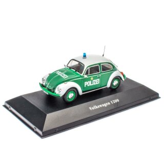 VW Käfer 1200 Polizei Die-Cast Metall Fertigmodell Maßstab 1:43