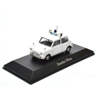 Austin Mini UK Police Die-Cast Metall Fertigmodell Maßstab 1:43