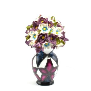Blumenvase "MOORCROFT" Art-Deco Blumenzauber Kunstblumen Dekoration