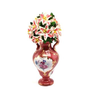 Blumenvase "LIMOGES" Art-Deco Blumenzauber Kunstblumen Dekoration 