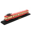 Französische Triebwagen 2-teilig rot 1:87 Standmodell in Vitrine