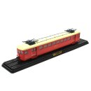 Französische Triebwagen 2-teilig rot 1:87 Standmodell in Vitrine