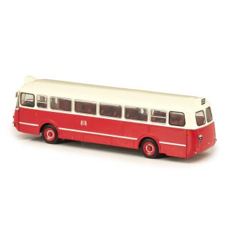 Die Cast Renault S45 R4210 1953 rot mit Beige im Masstab 1:72 in Vitrine Fertigmodell