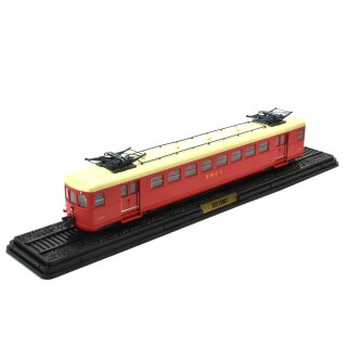 Französischer Triebwagen rot SNCF 1938 Standmodell in Vitrine 1:87