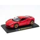 Ferrari Collection Ferrari 488 GTB   1972  Fertigmodell aus Metall mit Vitrine Maßstab 1:24