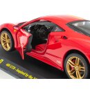 Ferrari Collection Ferrari 488 GTB   1972  Fertigmodell aus Metall mit Vitrine Maßstab 1:24