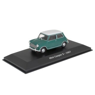 Oldtimer Collection Metall Mini Cooper S  1967 mit Vitrine Maßstab  1:43