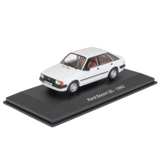 Oldtimer Collection Metall Ford Escort GL   1982 in Vitrine Maßstab 1:43